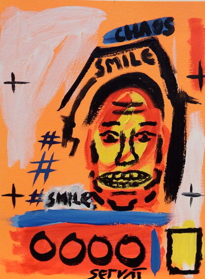 This is a photograph of the painting "Chaos Smile" by Robert Servat.