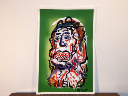 This is a photograph of the painting "Frenetic Face" by Robert Servat.