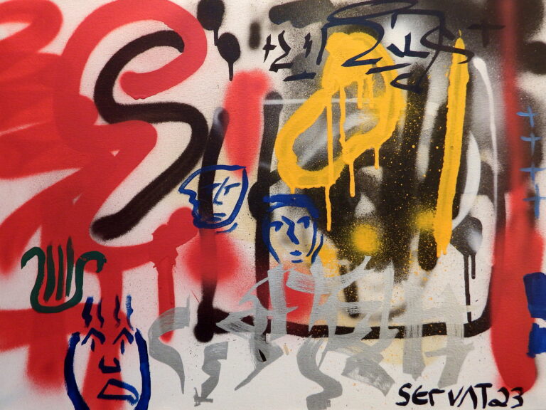 This is a photograph of the painting "Tagger One" by Robert Servat.